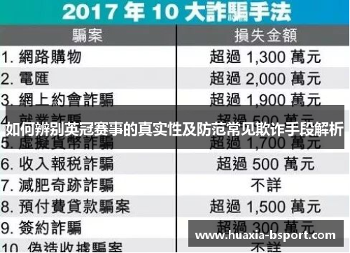 如何辨别英冠赛事的真实性及防范常见欺诈手段解析